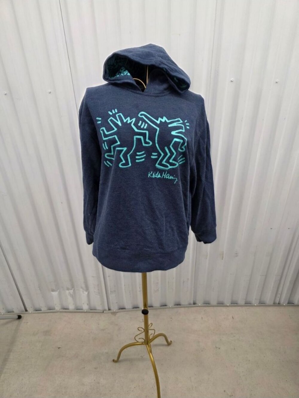 GapKids Junk Food Keith Haring Hoodie Sweatshirt Navy Blue XXL Teens